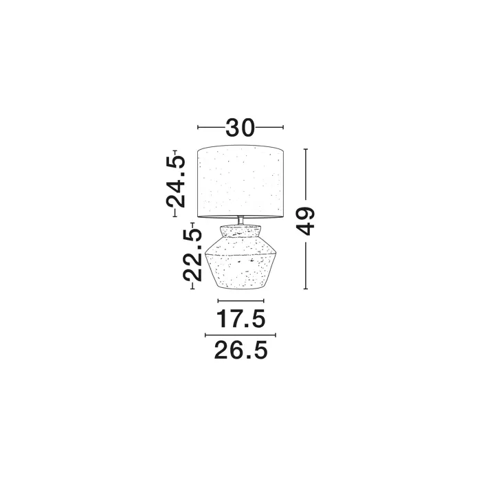 PLUMAGE STOLNA LAMPA ANTRACIT LED E27 1x12Watt 100-240Volt IP20 Bul