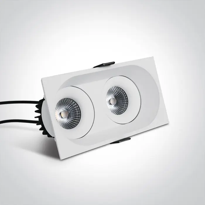 PODESIVI UGRADBENI LED REFLEKTOR 2x6,5W CCT IP54 700mA DARK LIGHT BIJELA