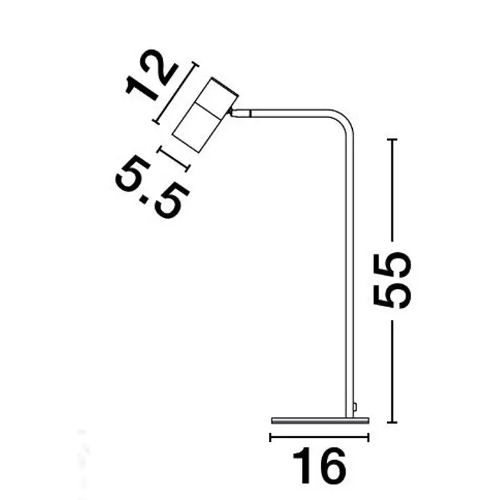 PONGO STOLNA LAMPA GU10 /IP20/CRNA & ZLATNA