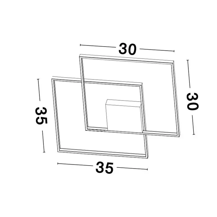 PORTO PLAFONSKA SVJETILJKA LED 30W/3000K/2030lm/DIMM/IP20/CRNA