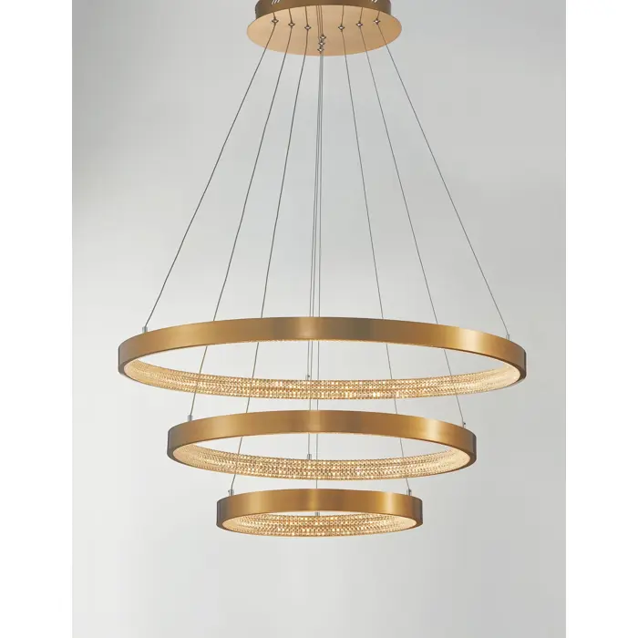 PRESTON VISILICA LED 112W/3000K/4731lm/DIMM/IP20/ANTIQUE ZLATNA
