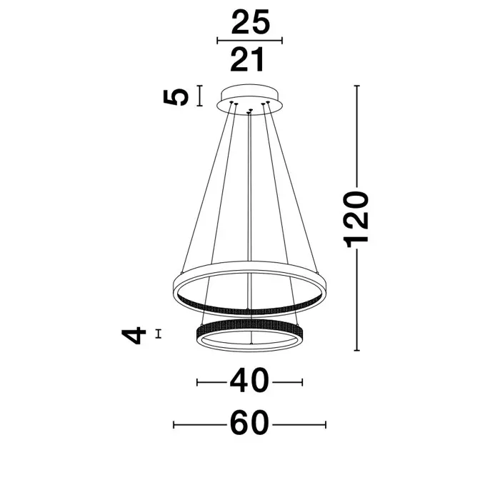 PRESTON VISILICA LED 62W/3000K/3113lm/DIMM/IP20/ANTIQUE ZLATNA