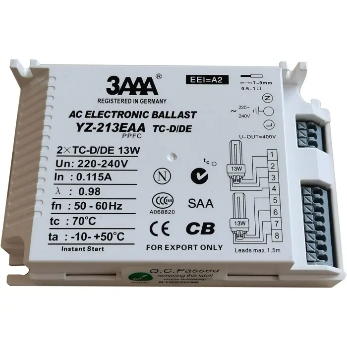 PRIGUŠNICA ELEKTRONSKA 2xTC-D/DE 13 W