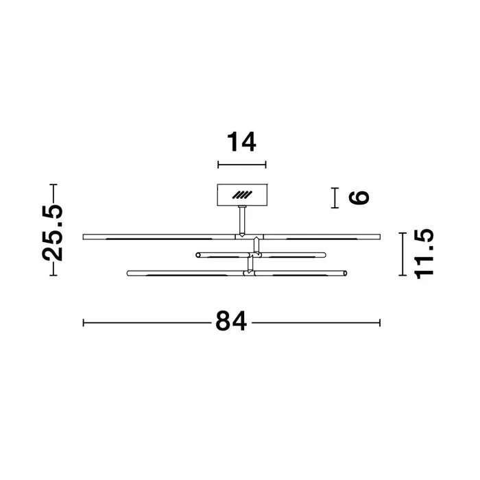 RACCIO PLAFONSKA SVJETILJKA LED 32W/3000K/2304lm/DIMM/IP20/CRNA