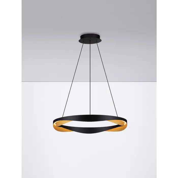 RADON VISILICA LED/3000K/53W/1751Lm/CRNA & GOLD