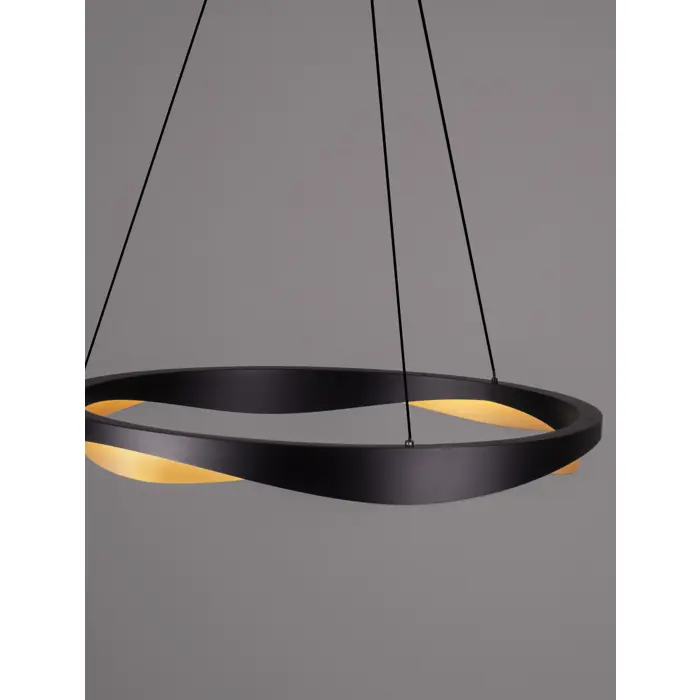 RADON VISILICA LED/3000K/53W/1751Lm/CRNA & GOLD