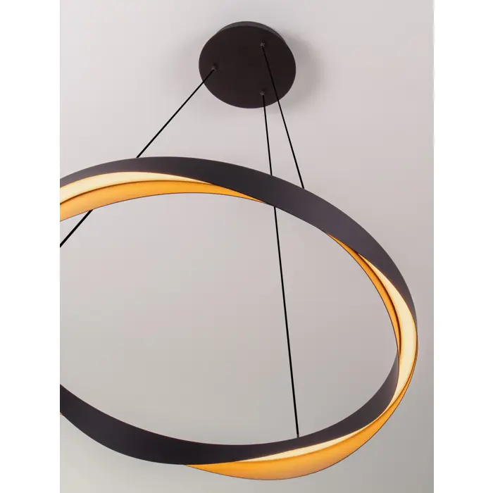 RADON VISILICA LED/3000K/53W/1751Lm/CRNA & GOLD