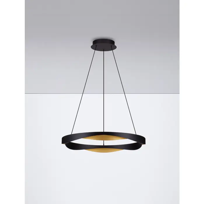 RADON VISILICA LED/3000K/53W/1751Lm/CRNA & GOLD
