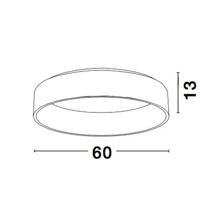 RANDO PLAFONSKA SVJETILJKA LED 42W/3000K/2691lm/IP20/CRNA