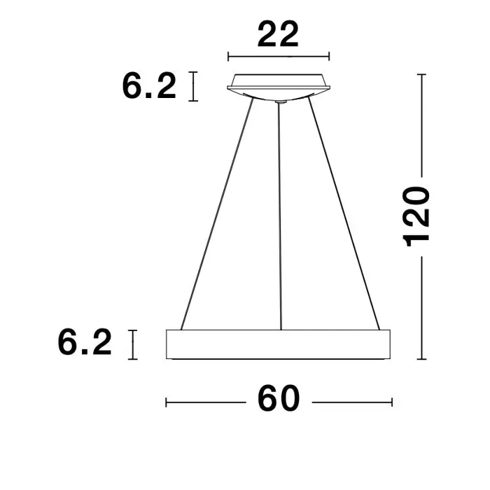 RANDO SMART VISILICA LED 50W/3000-4000K/2864lm/DIMM/IP20/CRNA