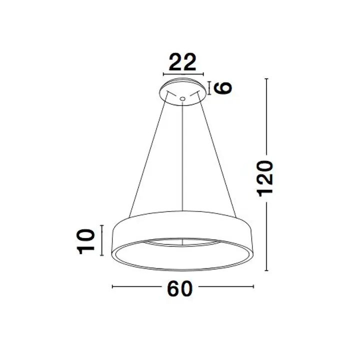 RANDO VISILICA LED 54W/3000K/2124lm/IP20/BIJELA