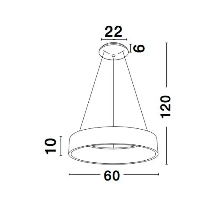 RANDO VISILICA LED 56W/4000K/2124lm/IP20/SIVA