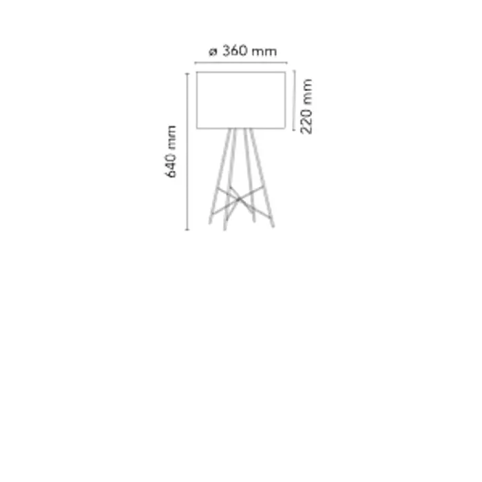 RAY STOLNA SVJETILJKA CRNA E27 150W IP20