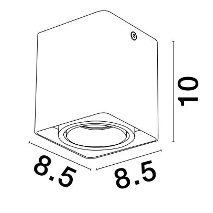 RENDE NADGRADNA SVJETILJKA CRNA GU10 1x10 Watt IP20 AC220-240 Volt
