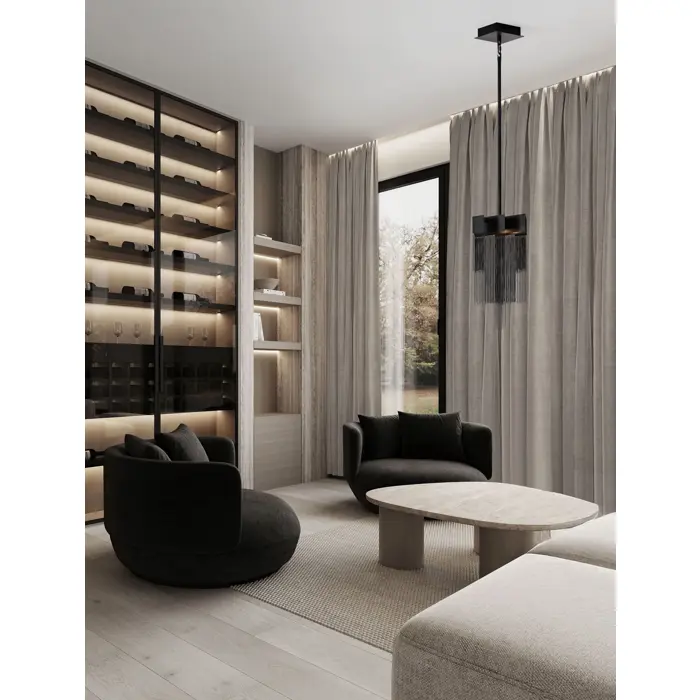 REVIA LED LUSTER CRNI 8W IP20 3000K