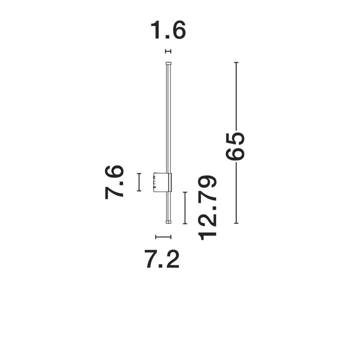 RIDGE ZIDNA LAMPA LED 3000K 1073lm IP65 CRNA