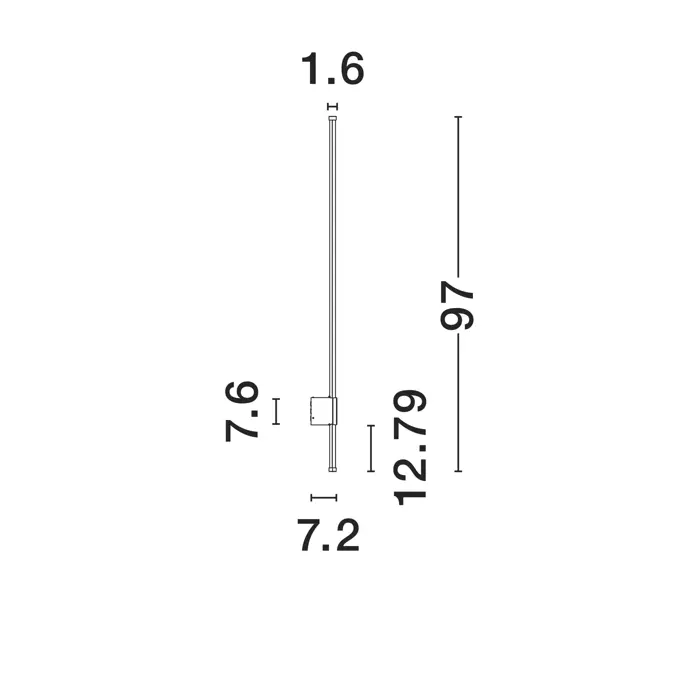 RIDGE ZIDNA LAMPA LED 3000K 1668lm IP65 BIJELA