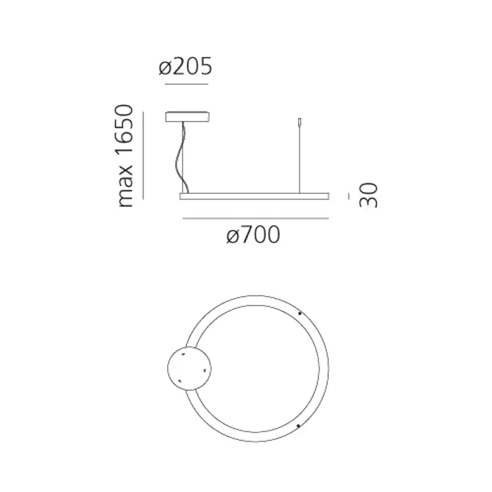 RIPPLE 70 VISILICA BIJELA 50W 3000K 3339lm