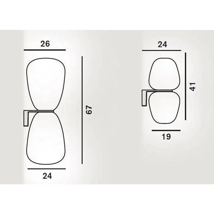 RITUALS 1 DVOSTRUKA ZIDNA LAMPA BIJELA