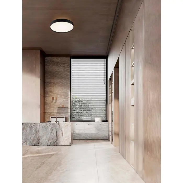ROI PLAFONJERA/ZIDNA LAMPA LED /2700-3000K/37W/3555Lm/CRNA