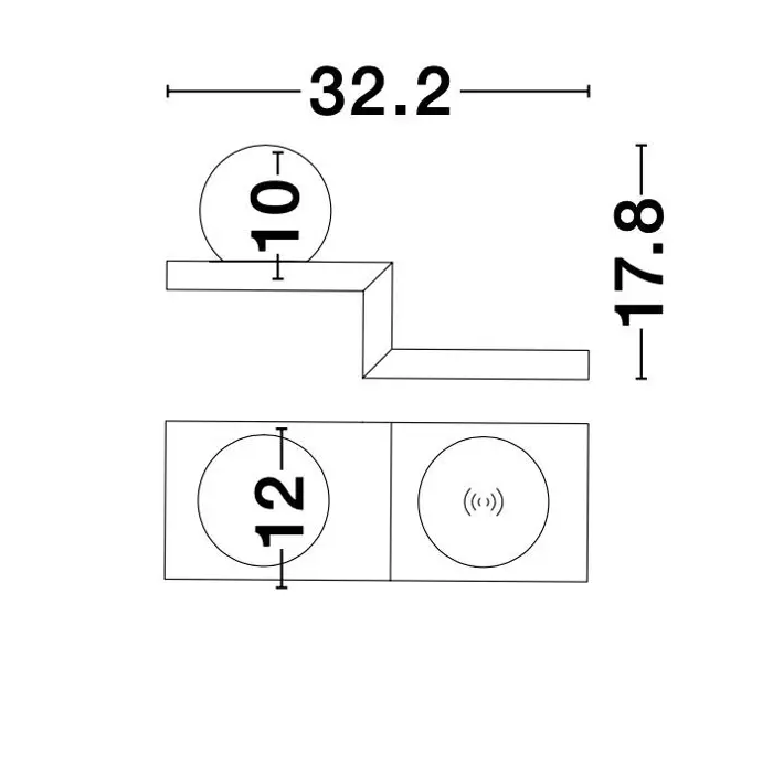 ROOM ZIDNA LAMPA LED 6W/3000K/360lm/IP20/BIJELA