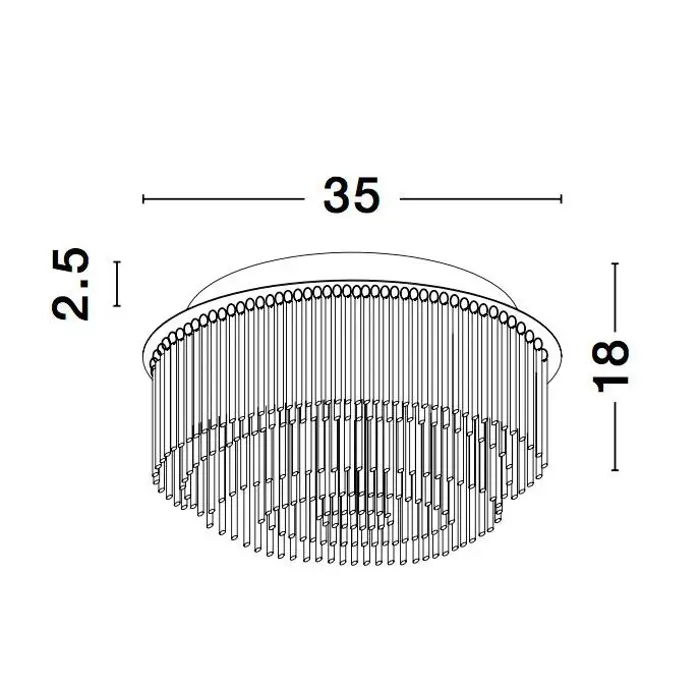 ROSARNO PLAFONSKA LAMPA G9 IP20/KROM