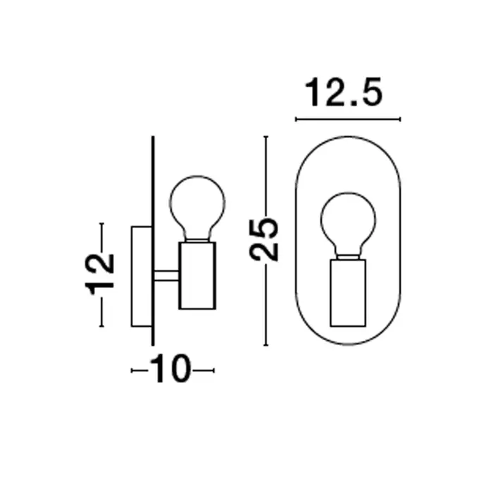 ROYAL ZIDNA LAMPA E27 IP20/CRNA
