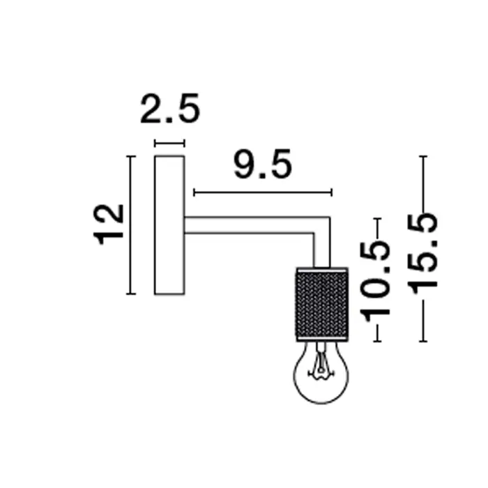 ROYAL ZIDNA LAMPA E27 IP20/ZLATNA