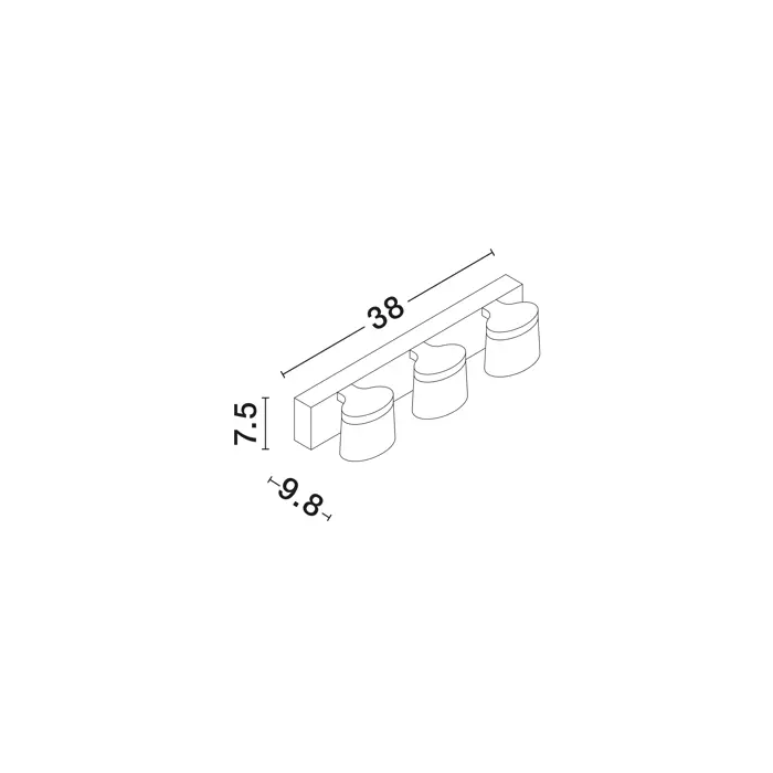 SABIA KUPAONSKA LAMPA LED 15W/3000K/1539lm/IP44/KROM
