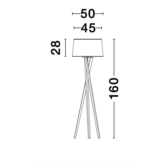 SALINO STAJAĆA LAMPA E27 /IP20/DRVO & BIJELA