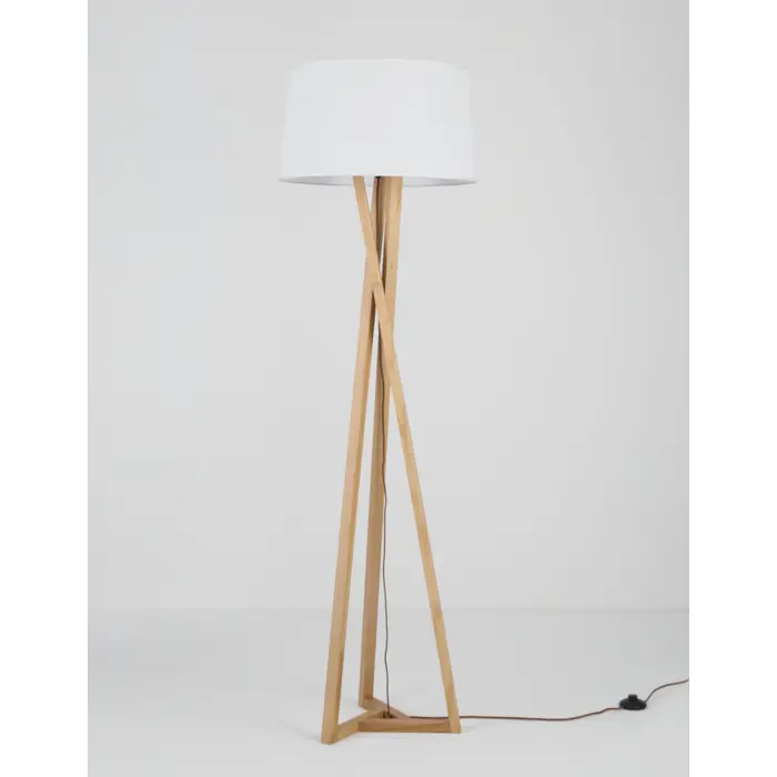 SALINO STAJAĆA LAMPA E27 /IP20/DRVO & BIJELA