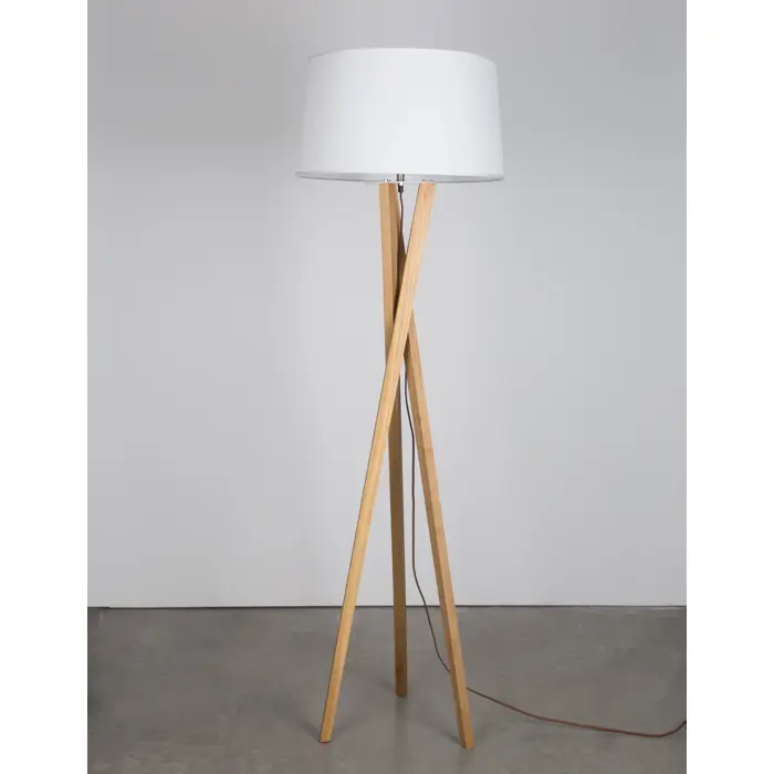 SALINO STAJAĆA LAMPA E27 /IP20/DRVO & BIJELA