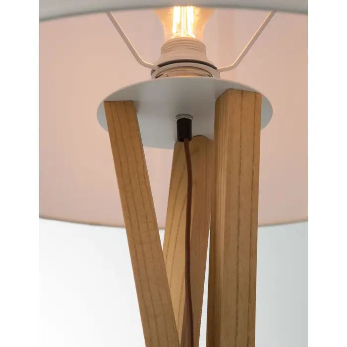 SALINO STAJAĆA LAMPA E27 /IP20/DRVO & BIJELA