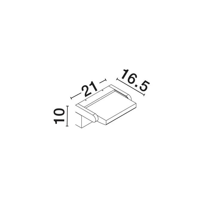 SALLY VANJSKA ZIDNA LAMPA LED 20W 1261lm 3000K IP54 CRNA