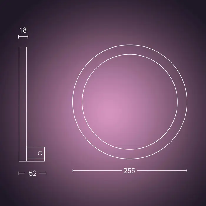 SANA PHILIPS HUE zidna LED svjetiljka WALL crna 20W 24V