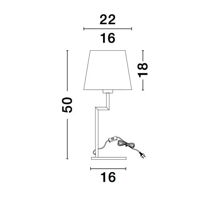 SAVONA STOLNA LAMPA E27 IP20/BIJELA & CRNA