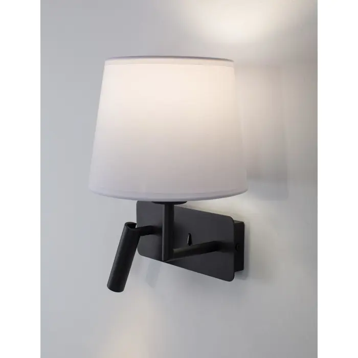 SAVONA ZIDNA LAMPA LED & E27 15W/3000K/210lm/IP20/BIJELA & CRNA