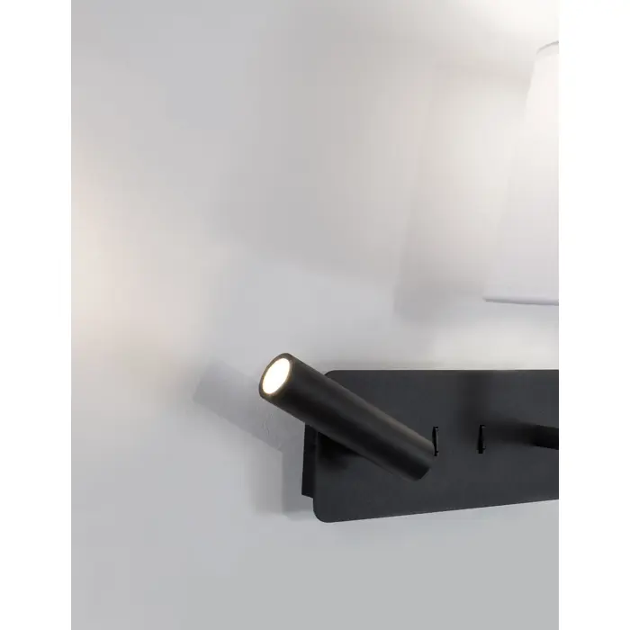 SAVONA ZIDNA LAMPA LED & E27 15W/3000K/210lm/IP20/BIJELA & CRNA