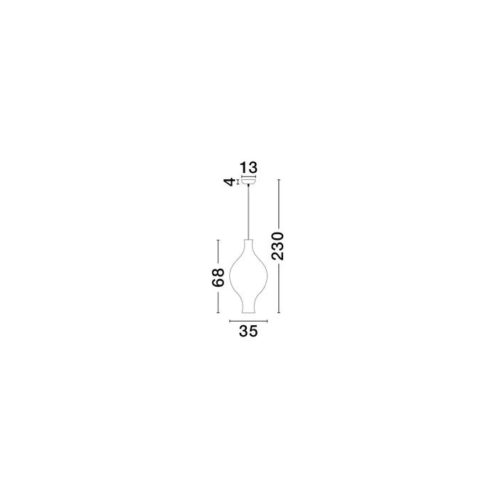 SEDA VISILICA BIJELA LED E27 1x12W 100-240V IP20