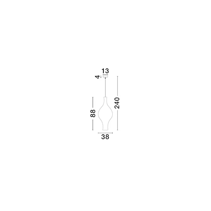 SEDA VISILICA BIJELA LED E27 1x12W 230V IP20