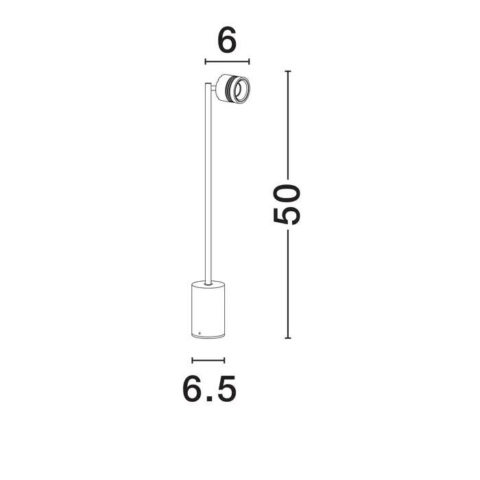 SELENE STAJAĆA LAMPA LED 3000K 133lm IP65 CRNA