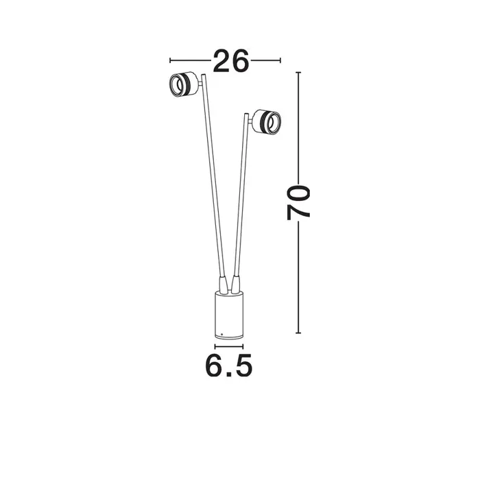 SENTO VANJSKA STAJAĆA SVJETILJKA LED 6Watt 270Lm IP65 3000K ANTRACIT