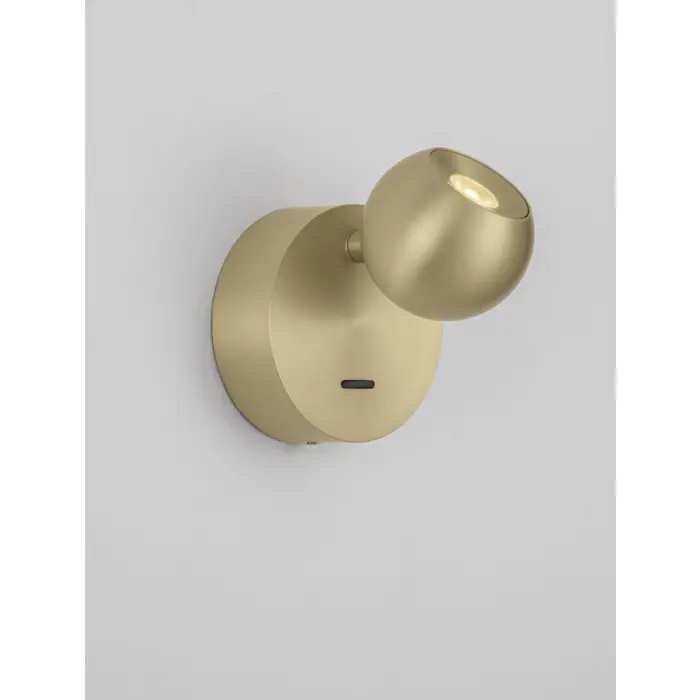 SFERA ZIDNA LED SVJETILJKA ZLATNA 6W IP20 3000K PREKIDAČ UKLJU./ISKLJ.