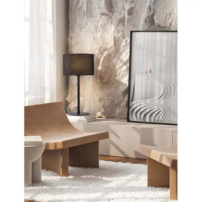 SIBNIA STOLNA LAMPA E27/12W/CRNA