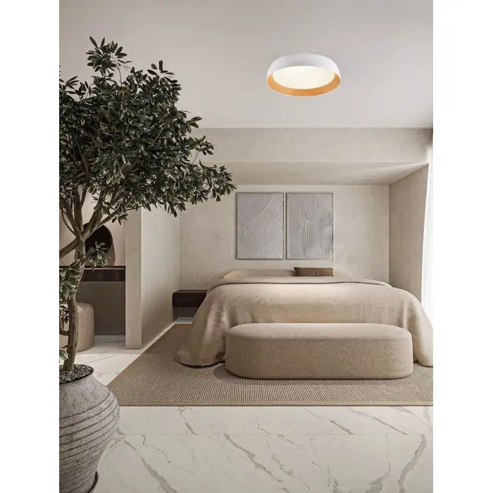 SIGI PLAFONJERA LED /3000K/50W/4201Lm/BIJELA & WOOD