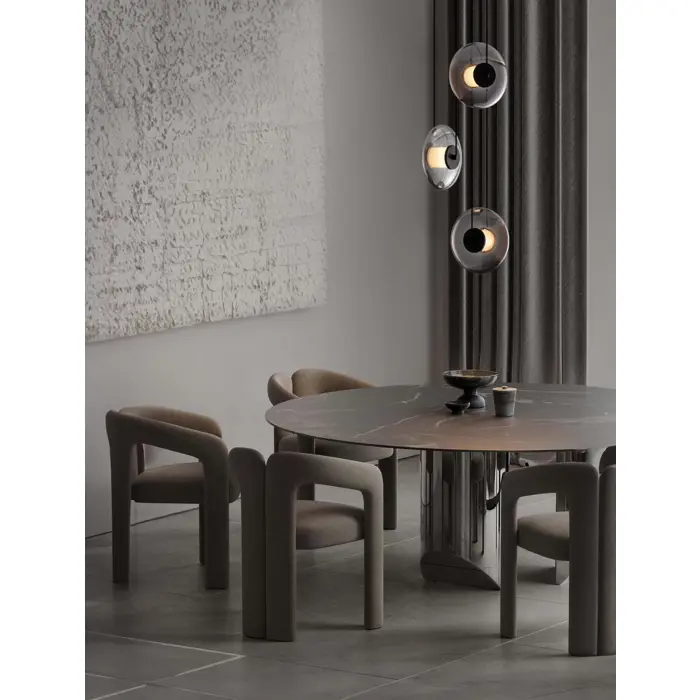 SKIA VISILICA LED /3000K/24W/660Lm/CRNA & SMOKY GRAY