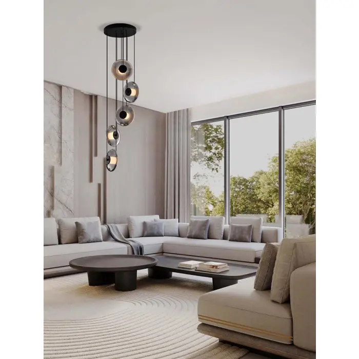 SKIA VISILICA LED /3000K/40W/1100Lm/CRNA & SMOKY GRAY