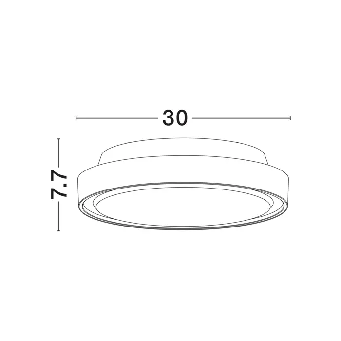 SKY VANJSKA PLAFONJERA LED 15Watt 220-240Volt 1197Lm IP65 3000K CRNA