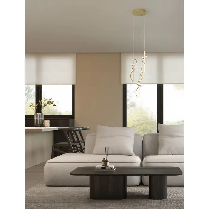 SOLINE LED 3X VISILICA ZLATNA 54W IP20 3000K TRIAK PRIGUŠLJIVA
