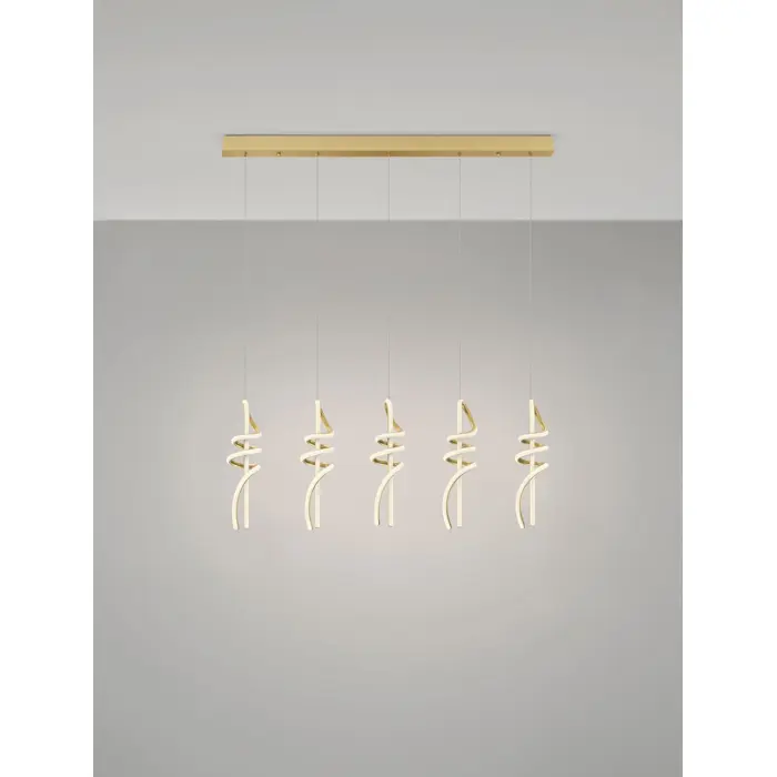 SOLINE LED 5X VISILICA ZLATNA 90W IP20 3000K TRIAK PRIGUŠLJIVA